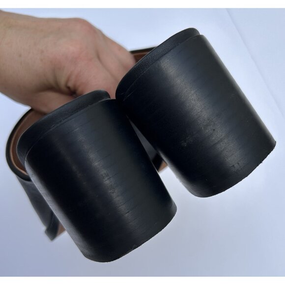 Madewell The Macarro Mule True Black Leather Heeled Slides Womens Size 6 Slip-on - Picture 7 of 11